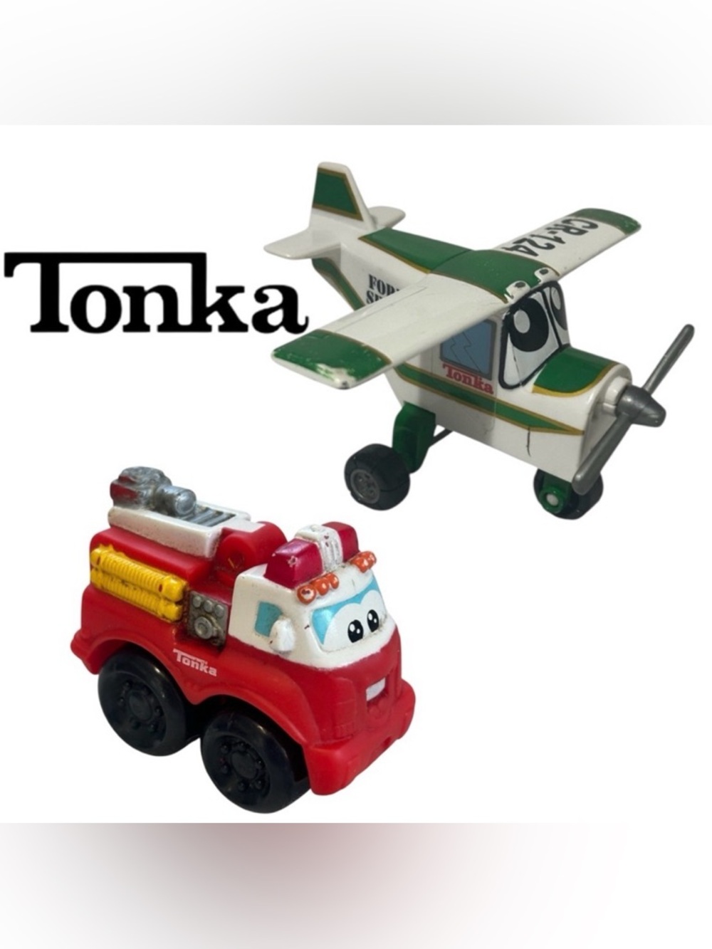 *FREE WITH PURCHASE* 2005 TONKA AIRPLANE 2009 FIRE TRUCK HASBRO